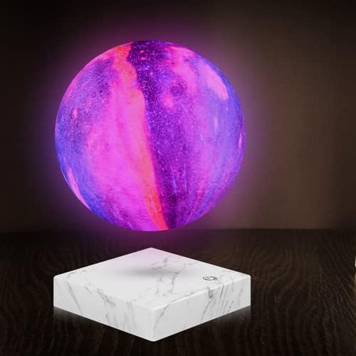 Levitating Moon Lamp, Magnetic Levitation Galaxy Light 16 Colors LED Floating And Spinning 3D Moon Night Lights Birthday Gifts Room Table Desk Decoration