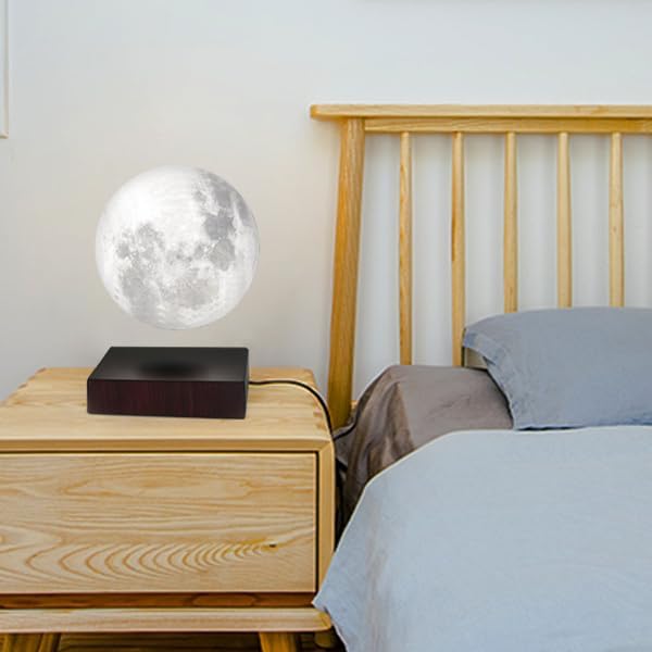 VGAzer Levitating Floating Wireless Moon Lamp,3D-Printed LED Lamp Floats & Spins Freely,Gifts Cool Home Decor (3 Colors)