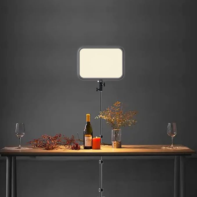 LED Video Light Panel, 45W LED Video Light Studio Photography Lighting, Super Slim Light Panel, Bi-Color Light 3200K–7500K, 8 Scene Lighting Effects