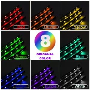 Led Interior Car Lights with Remote, Led Light RGB Rhythm Light Strip RGB Car Lights Music Rhythm car Lights (12V, 4 Lines,48 LEDs)