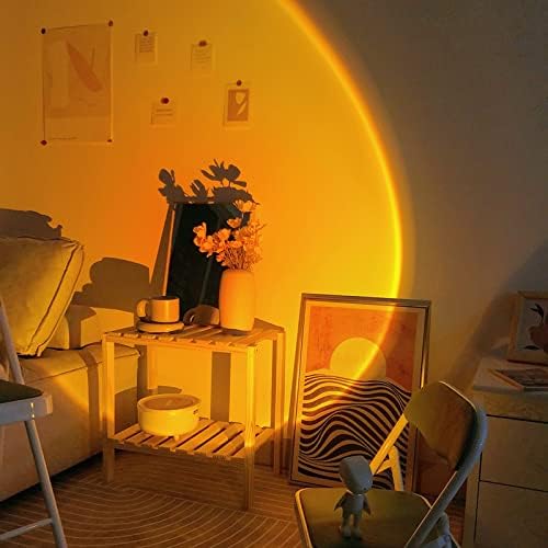 Premium LED Sunset Projection Lamp – Adjustable Brightness Touch Control, 360° Rotating Astronaut Design Ambient Night Light for Bedroom, Home Decor, Party, Photography – Rechargeable & USB Powered