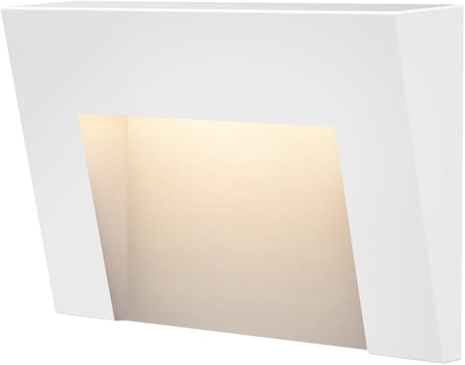 Hinkley Landscape Lighting LED Taper Deck Sconce, Horizontal, White, Add Security to Outdoor Living Spaces with Ultra-Durable Deck Lights, 12V, White Finish, Integrated LED Engine
