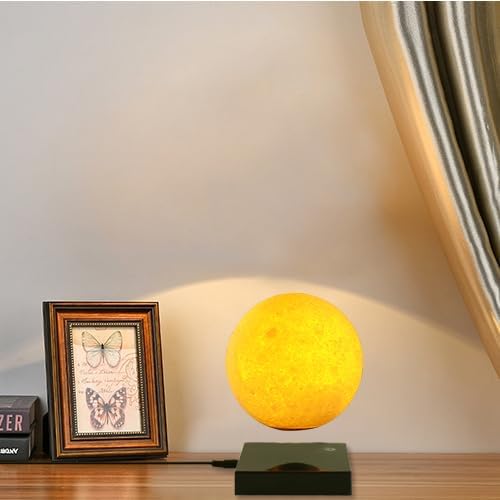 VGAzer Colorful Levitating Moon Lamp (Black Base)
