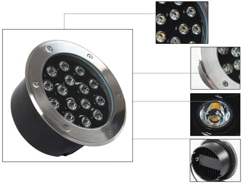 15W AC 120V LED Outdoor Exterior Buried Spot Light Fixture Underground Flood Lamp Waterproof IP65