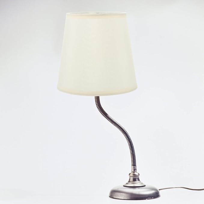 Replacement Lampshade for Table Lamps Light Black Fabric Lampshade Rustic White Pleated Decorative Lamp Shades