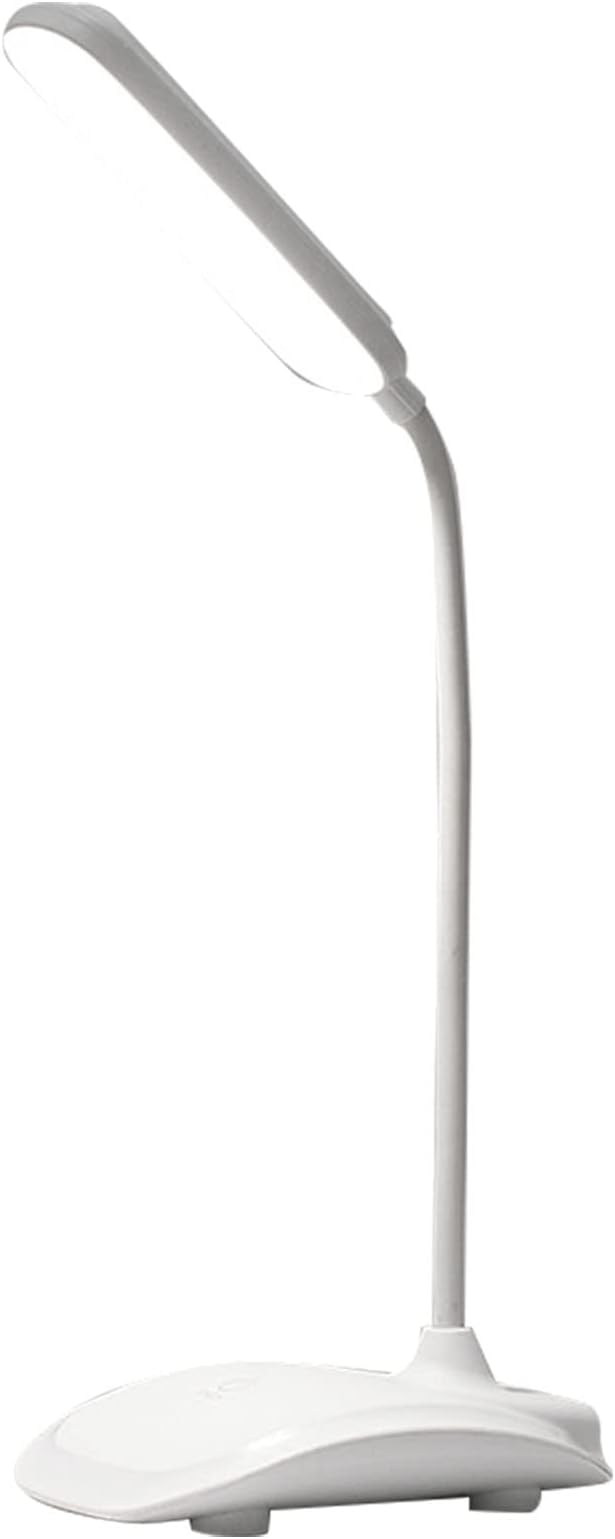 LED Desk Lamp, Touch Control Three Level Color Temperature USB Charging Table Lamp Reading Light for Dorm Study Office (White)