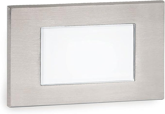 WAC Landscape Lighting, LED 12V Diffused Indoor or Outdoor Step and Wall Light 2700K Warm Built-in LED in Stainless Steel