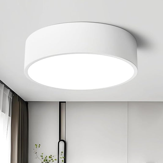 Dimmable LED White Flush Mount Ceiling Light Fixture,Modern Round Hallway Lighting Fixtures,5CCT 2700K-6000K Ceiling Lights Fixtures for Kitchen Bedroom Entryway Laundry Room Closet 11.8 Inch