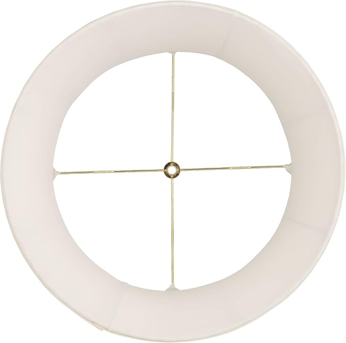 Mapo 14" Top x 17" Bottom x 11" High x 11" Slant Lamp Shade Replacement Large Cream Drum Round Tapered Traditional Fabric Pleated Softback Washer Harp Finial - Springcrest
