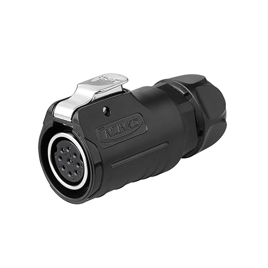 CNLINKO LP20 Reverse Mount 9-Pin Waterproof Circular Electrical Connector, IP68 Female Plug Male Socket for Automotive Machinery and Outdoor Use Quick Connect Aviation Connector (Plastic Plug)