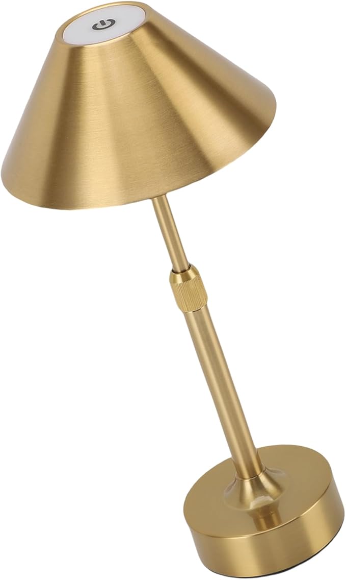 LED Cordless Lamp, Dimmable Rechargeable Table Lamp, Iron Telescopic Pole, 3 Color Modes - Up to 20H Runtime, Touch Control, Portable Indoor & Outdoor Lighting