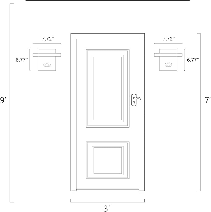Solar Outdoor Wall Sconce Motion Sensor Wall Light IP65 Waterproof Aluminum Porch Light for Garage Porch Entrance Patio Lighting
