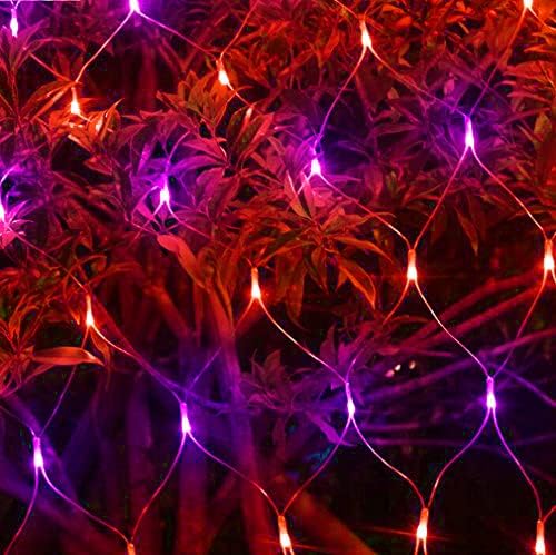 weillsnow 198 LED Halloween Net Lights,9.8FT*6.6FT Connectable Plug in Waterproof Mesh Lights with 8 Modes, Halloween Decorations Outdoor for House, Garden, Bush Decor