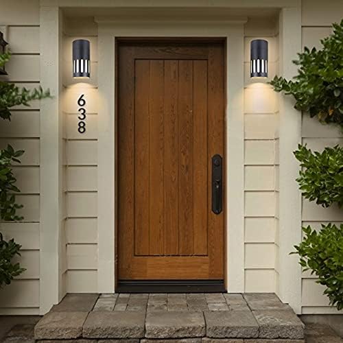 Outdoor Wall Sconce, Exterior Lighting Fixture - ETL Listed, Die-cast Aluminum Waterproof Wall Mount Cylinder Design - 1-Direction Up or Down Light Fixture for Porch, Backyard or Patio