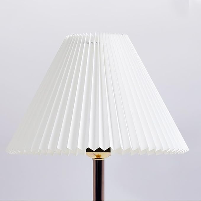 2 Pack Pleated Table Lamp Lampshades Replacement Bedside Table Lamp Pleated Lamp Shade for Ceramic Table Lamps Bedside Nightstand Small Table Lamps with Rattan Base Wire Frame Do not Included
