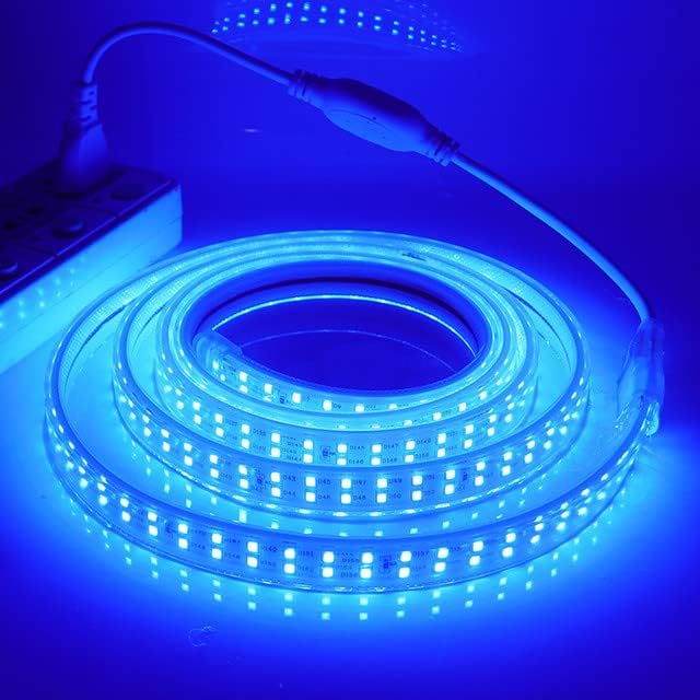 SUYOOULIN LED Strip Lights, High Voltage AC110V-130V 13ft/4m Super Bright 16000LM Waterpoof IP68 2835 180 LEDs/m LED Light Strips for Home Garden Outdoor Decoration(Blue)