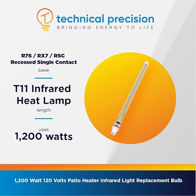 Technical Precision Replacement for TANSUN Limited Algarve Patio Heater 212/BLK/USA Light Bulb