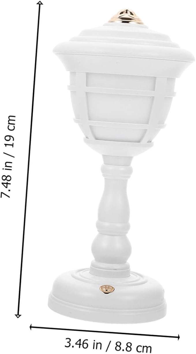 Vintage Style Mini Table Lamp USB Rechargeable Retro Nightstand Lamp Level Dimming for Bedroom Decor and Soft Warm Light
