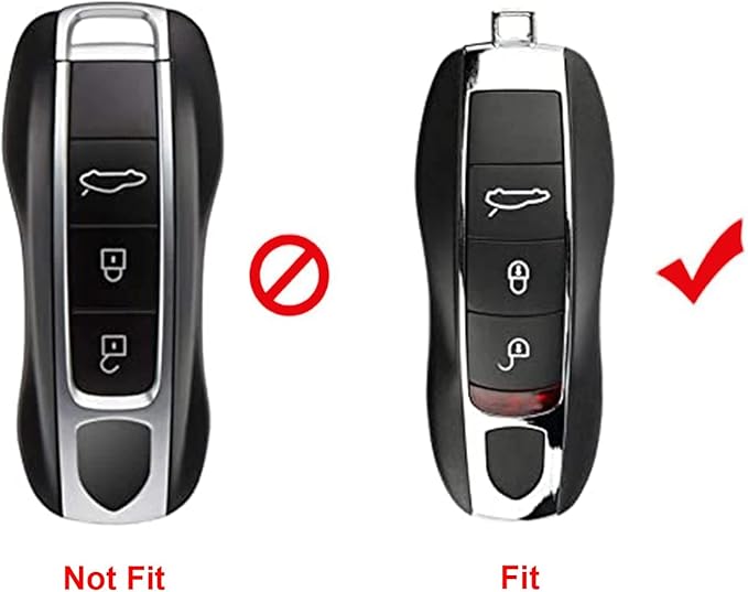 x xotic tech Pink Key Fob Cover Smart Remote Shell Case, 3 pcs Set Full Protection, Compatible with Porsche Boxster Cayman 981 Carrera 911 991 918 Spyder Macan Cayenne Panamera