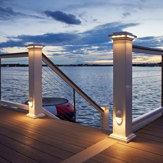 TIMBERTECH Island Low Voltage LED Post Cap Light - Matte Black