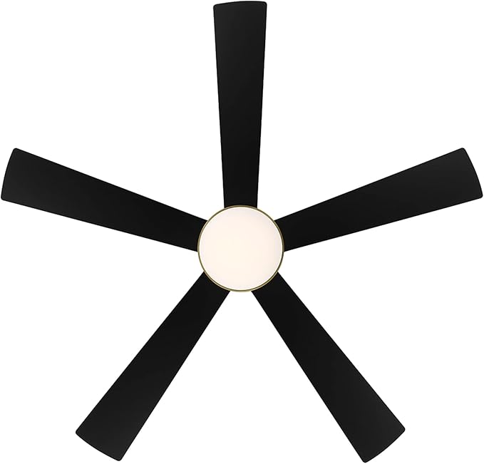 WAC Lighting Eclipse 5-Blade Aluminum Smart Ceiling Fan in Brass/Matte Black