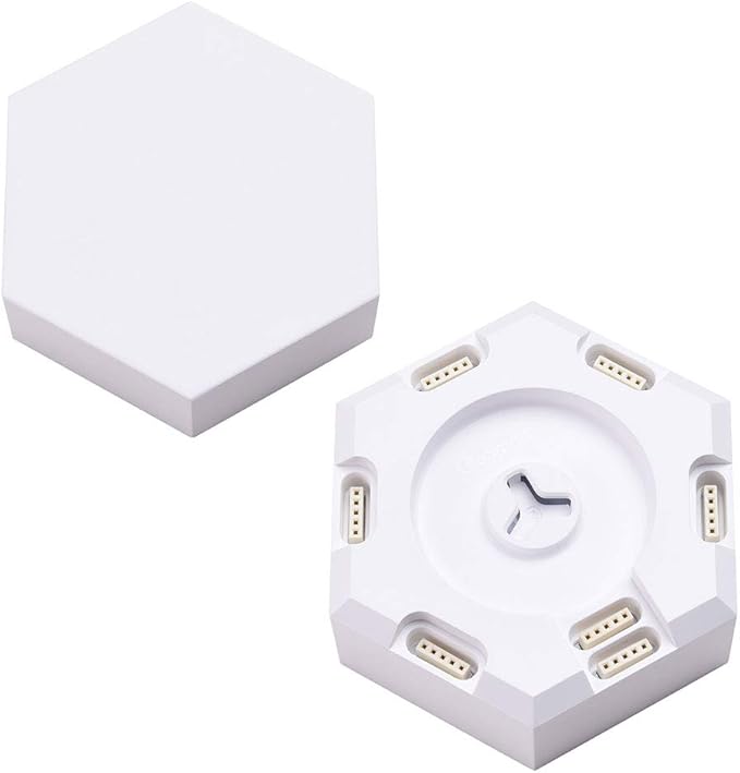 Yescom APP Control WiFi Hexagon LED Light Kit Music Sync Splicing Cololight Bar Decor Gifts Table Lamp 16 Million Colors Compatible with Alexa Google Home