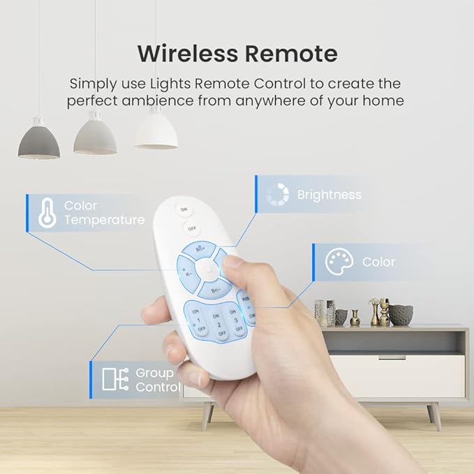 BroadLink Smart Bulbs Lighting Kit with Remote Control - 9W A19 Bluetooth Color Changing Light Bulbs with Music Sync, Compatible with Alexa, Google Home