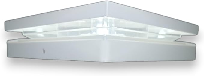 DekLights® DIY Line LED Lighted Post Cap for 6x6 Wood Posts (True 5.5"x5.5"). Our 12volt Low Voltage with Replaceable LED Bulb. for Your 6x6 Fence Posts (White Cap 6000k Bulb)