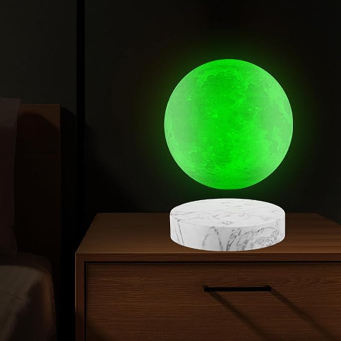 Magnetic Levitating Moon Lamp Rotating Floating Moon Lamp Night Light 16 Colors Moon Levitating Decorative Lamp for Room, Office