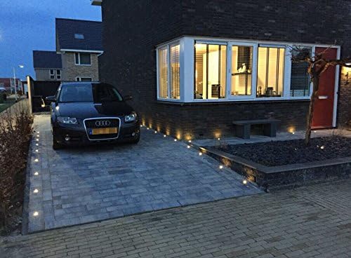 FVTLED Low Voltage LED Deck Light Waterproof Outdoor Garden Yard Decor Lamps Recessed Wood Decking Stair Landscape Pathway LED Step Lighting, Warm White