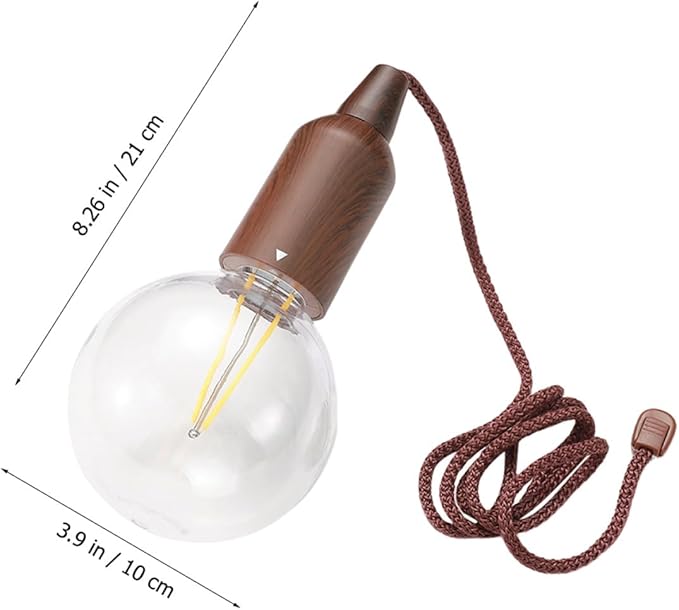 Zerodeko Portable Tent Lamp Outdoor Camping Light LED Hanging Lantern Wear-Resistant Vintage Pull-Cord Lantern for Camping and Hiking