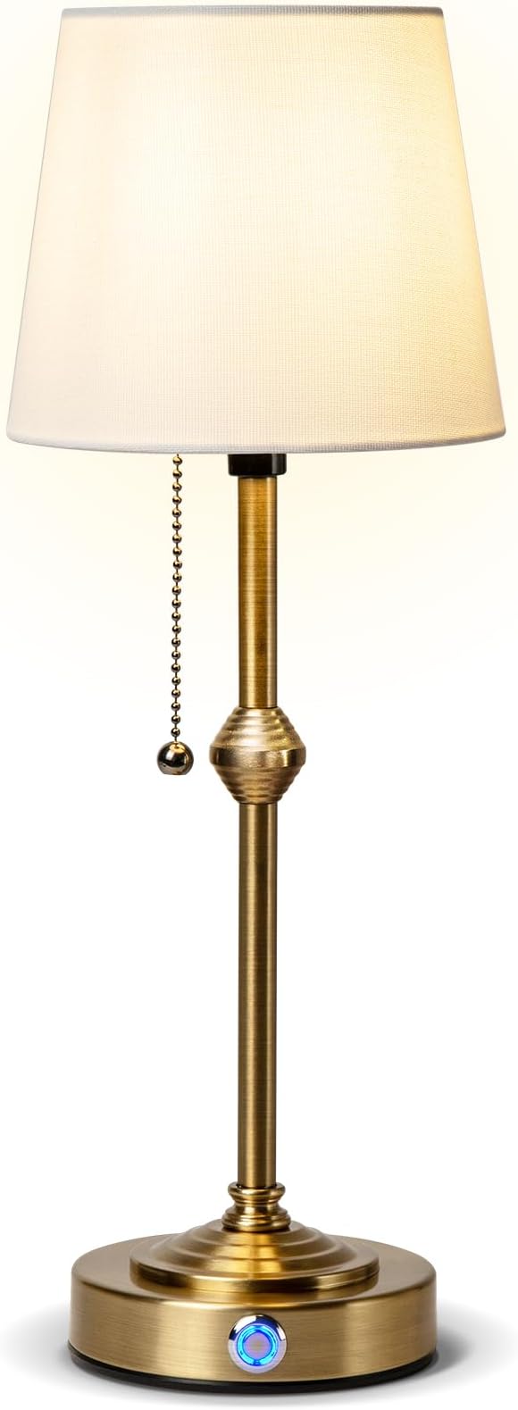 Rechargeable Cordless Table Lamp, Battery Powered Lamp,3 Level Brightness - Bedside Night Lamp, Ambient Light for Restaurant, Home, Bedroom, Dining Room, Camping, Cafe(Gold)