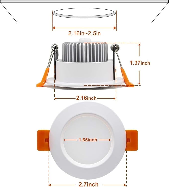 YGS-Tech Smart 2 Inch LED Recessed Lighting RGB WiFi Downlight, 5W Compatible with Alexa and Google Home, Dimmable RGB & CCT 2700-6500K Color Changing, 120V Ceiling Light with LED Driver (10 Pack)
