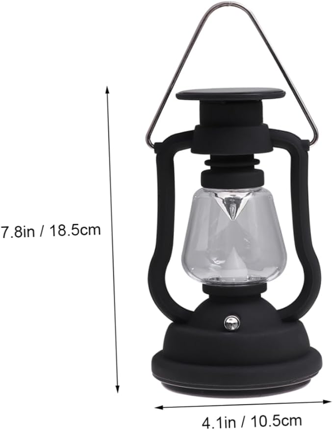 Rechargeable Solar Retro Horse Lantern Portable Hand Crank Camping Light for Emergency Use Multi Function Black LED Tent Light