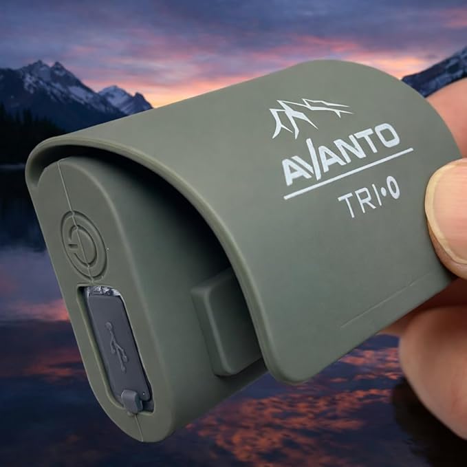 AVANTO TRI-O Clip-On Safety Light, Rechargeable USB-C 3-Beam XPG + COB + LED, Magnetic Mount, Ultra-Bright 500 Lumens for Running, Walking, Cycling & Outdoor Visibility