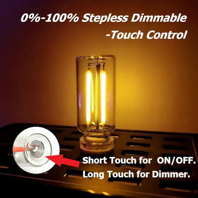 Dimmable Yellow USB Touch Control Led Lights for Car, Cute Interior Truck Lights, Retro Warm Led Night Light Ambient Lighting, Glass USB Mood Lamp Bedroom, Car Accessories for Men Women