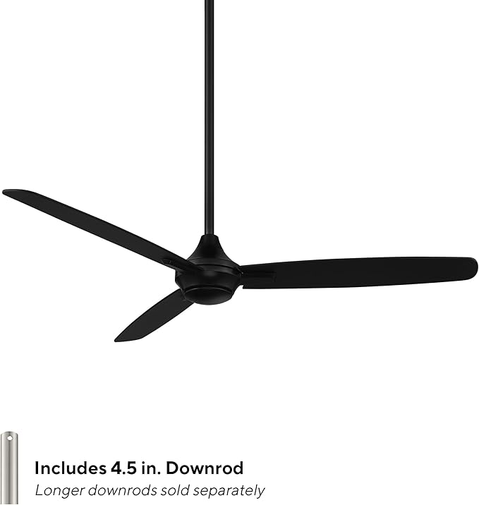 WAC Lighting F-060-MB Blitzen 54" Ceiling Fan & Remote, Matte Black