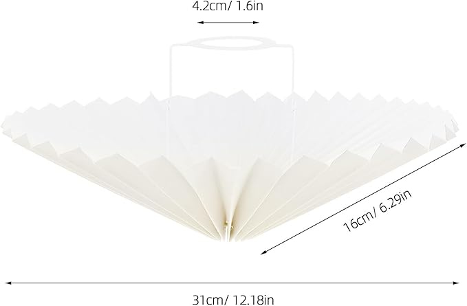 6.3 Inch Umbrella Pleated Linen Lampshade Fabric Cover for Small Bedroom Lamps Pendant and Table Lamp Accessories