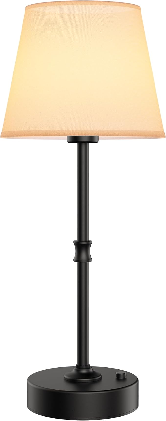 EppieBasic Cordless Table Lamp Rechargeable: Fast Charging & Long Lasting - 2700K Warm Light Vintage Brass Lamps - Dinning Living Room Bedroom - Black