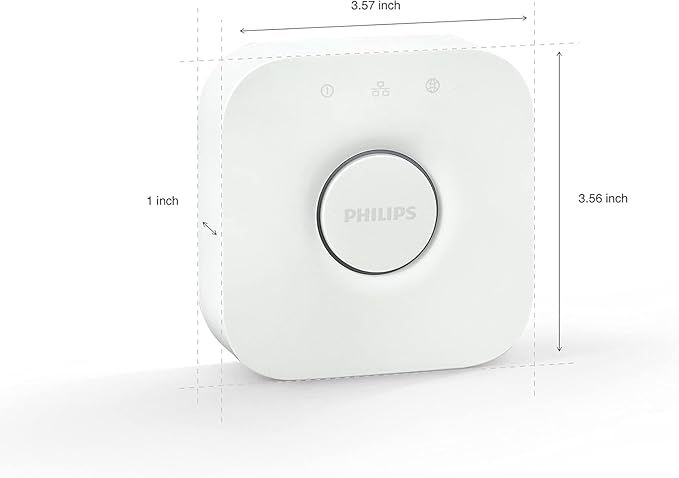 Philips Hue Bridge,Unlock The Full Potential of Hue Bridge System,Multi-Room and Out-of-Home Control,Create Automations and Zones,Smart Lighting Hub,Works with Voice-and Matter-Compatible,(Pack of 2)