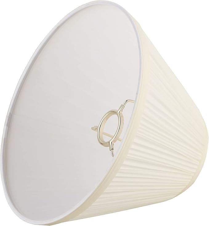 Aspen Creative 59171, Empire Uno Lamp Shade, Cotton White, 4" Top x 10" Bottom x 7" Slant Height, Slip UNO 33mm