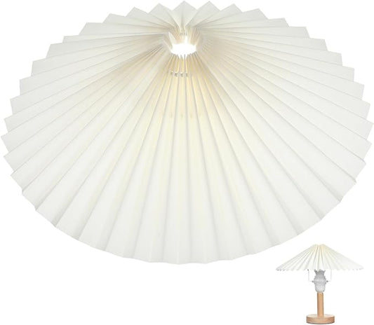 6.3 Inch Umbrella Pleated Linen Lampshade Fabric Cover for Small Bedroom Lamps Pendant and Table Lamp Accessories
