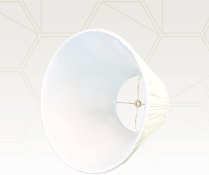 Royal Designs, Inc. Deep Empire Gather Pleat Basic Lamp Shade, Eggshell, 9 x 16 x 12.25