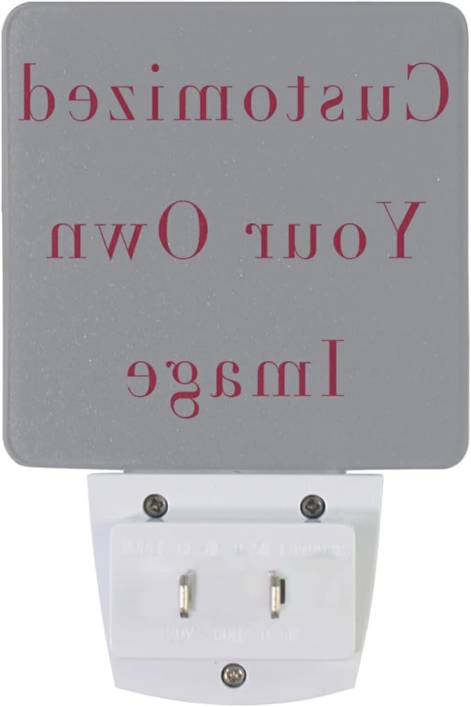 Vdsrup Custom Night Light Set of 2 Personalized Nightlights Plug in LED Nightlight Auto Dusk to Dawn Sensor Lamp for Bedroom Bathroom Kitchen Hallway Stairs