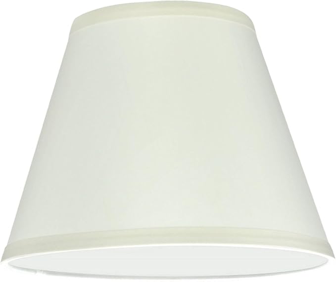 Aspen Creative 32179 Transitional Hardback Empire Shaped Spider Construction Lamp Shade in Off White, 9" wide (5" x 9" x 7")