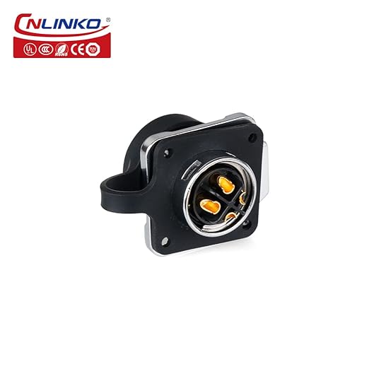CNLINKO LP20 Series Waterproof Connector, IP68 Power Connector 4pin 20A 500V M20 LED Connector, UL CE Rohs Approved (4 pin)