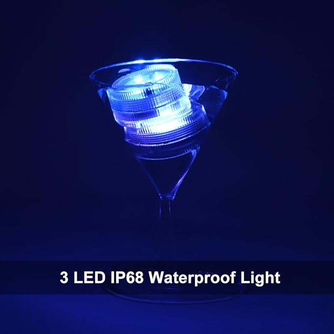 Mini Submersible LED Lights with Remote Control, Waterproof Small Tea Lights Candles, 1.5" Multicolor Submersible Lights for Vases Fish Tanks Hot Tubs, Pond Pool, Parties Wedding Halloween