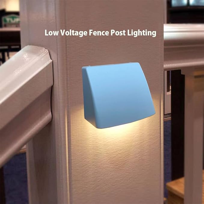 Low Voltage Outdoor Deck Lights,5W 12-24V AC/DC Landscape Lighting Deck Railings Dock Step Fence Post Light,Aluminum Housing Frosted Glass Cover Warm White Bronze Color 4 Packs