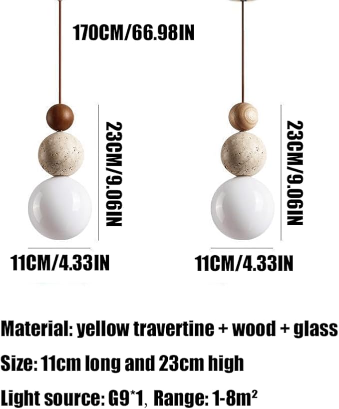 Modern Indoor Pendant Light Natural Stone Spherical Hanging Light Frosted White Glass Suspension Pendant Lamp for Bedside Restaurant Kitchen Island Aisle Bar Club Chandelier