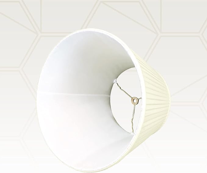 Royal Designs, Inc. Deep Empire Side Pleated Basic Lamp Shade, Eggshell, 9 x 14 x 10.5 (Spider), Set of 2